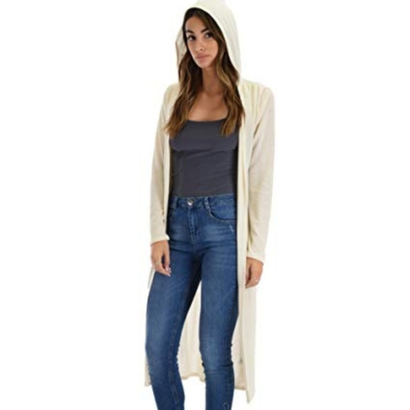 long hooded cardigan womens